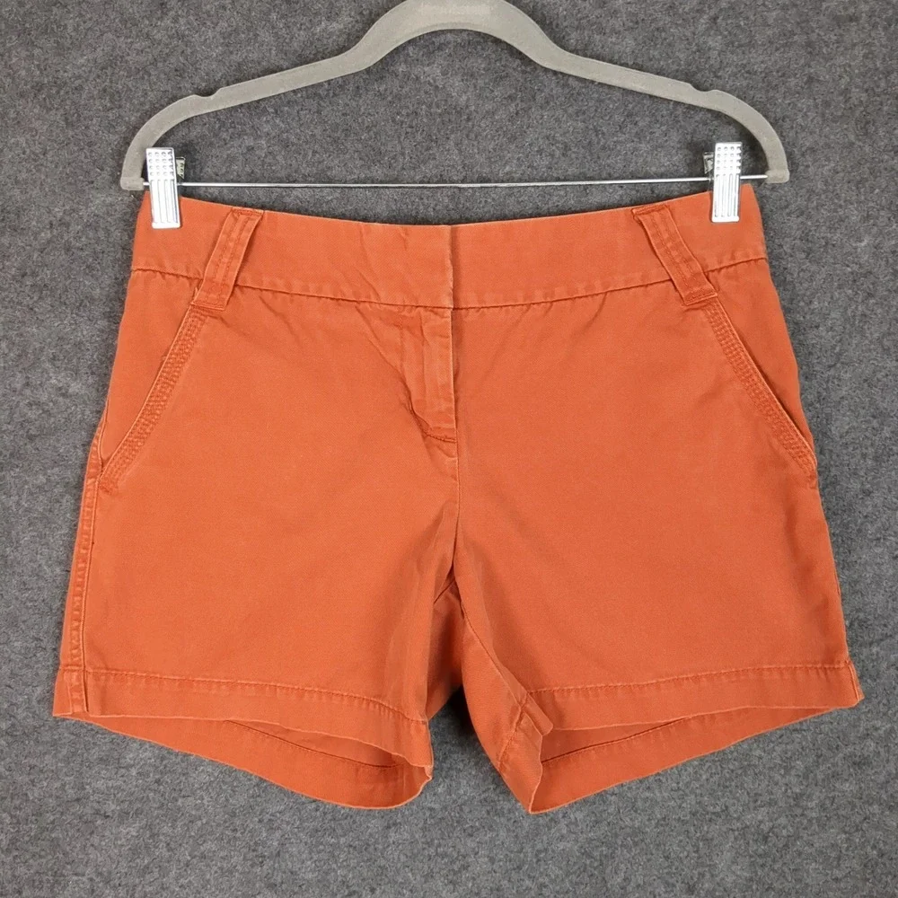 J.Crew Classic Twill Chino Shorts Womens‎ 4 City Fit Weathered Cotton